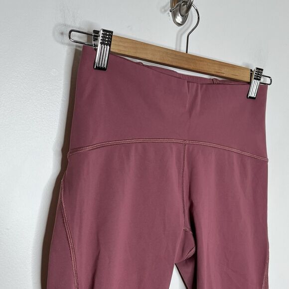 Lululemon Train Times Crop 21” So Merlot Pink Womens 6 Cropped Leggings - Picture 2 of 8